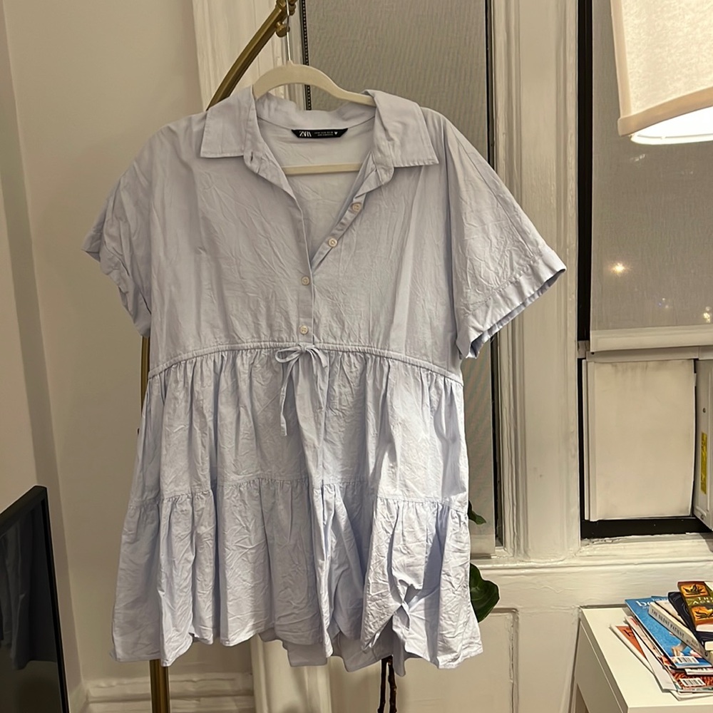 Light Blue Button Down Dress